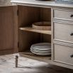 Lime wash wooden sideboard with bobble effect legs