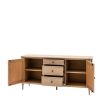 Lime wash wooden sideboard with bobble effect legs