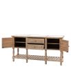 Rustic and sophisticated two door two drawer with detailed legs