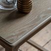 Lime wash wooden side table with bobble effect legs