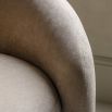 Curved sofa with smooth cream finish