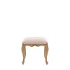 French-style wooden upholstered stool