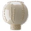 Ivory ceramic vase cascading in dotted tendrils