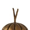 South American tropical fruit sculpture in warm vintage brass