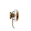 Contemporary antique brass wall sconce with ombre glass