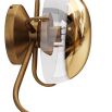 Contemporary antique brass wall sconce with ombre glass