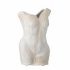 Stone sculpted vase in shape of woman's torso