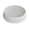 Ivory riverstone composite bowl with feather design