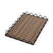 Natural rattan tray with wavy black vessels