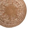 Woven natural rattan chandelier with wave detail