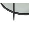 Sturdy coffee table with circular frame and brushed bronze finish