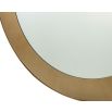 Circular wall mirror with brass frame