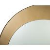 Circular wall mirror with brass frame