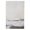 Beautifully neutral artwork piece resembling pebble beach landscape