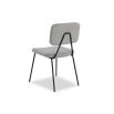 Zig zag patterned dining chair with minimalist black frame