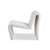 Boucle upholstered chair with modern silhouette