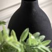 Assorted set of 2 black metal vases