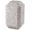 Light ivory/grey geometrically pearlescent side table 