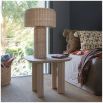 Fully rattan lamp with curved silhouette