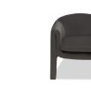 Dark grey sculptural chair