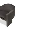 Dark grey sculptural chair