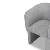 Grey chair with cradling seat and back