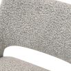 Boucle grey dining chair with wrap-around back