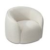 Boucle sand chair with wrap-around shape