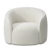 Boucle sand chair with wrap-around shape