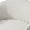 Boucle sand chair with wrap-around shape