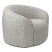 Gorgeous, wrap-around chair finished in boucle grey