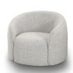 Gorgeous, wrap-around chair finished in boucle grey