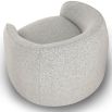 Gorgeous, wrap-around chair finished in boucle grey