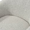 Gorgeous, wrap-around chair finished in boucle grey