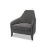 Dark grey chair with curved shape