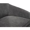 Dark grey chair with curved shape