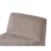 Brown chenille upholstered chair with plush backrest