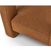 Sculptural boucle brown chair