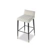 Gorgeous bar stool with fluting details and off-white upholstery