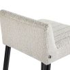 Gorgeous bar stool with fluting details and off-white upholstery