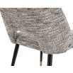 Dining chair with sherpa grey textured upholstery 