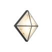 Geometric style wall lamp with faux alabaster shade.