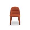 Rust coloured dining chair in recycled velvet 