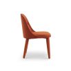 Rust coloured dining chair in recycled velvet 