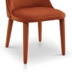 Rust coloured dining chair in recycled velvet 