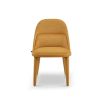 Mustard yellow recycled velvet dining chair