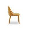 Mustard yellow recycled velvet dining chair