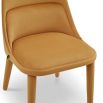 Mustard yellow recycled velvet dining chair