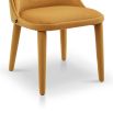 Mustard yellow recycled velvet dining chair