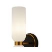 Pawson Wall Light - White, Black & Brass